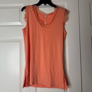 Sampeel Coral Lace Detailed Tank
